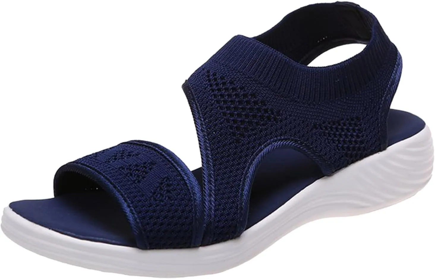 Women's Comfortable Walking Sandals Breathable Sport Elastic Band Shoes Casual Flat Sandals Womens Beach Sandals