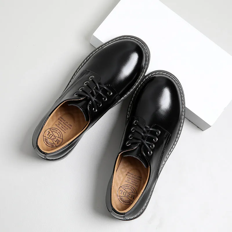 Women's Round Toe Casual Japanese Flat Lace-up Loafers