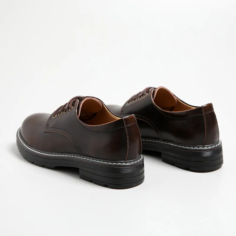 Women's Round Toe Casual Japanese Flat Lace-up Loafers