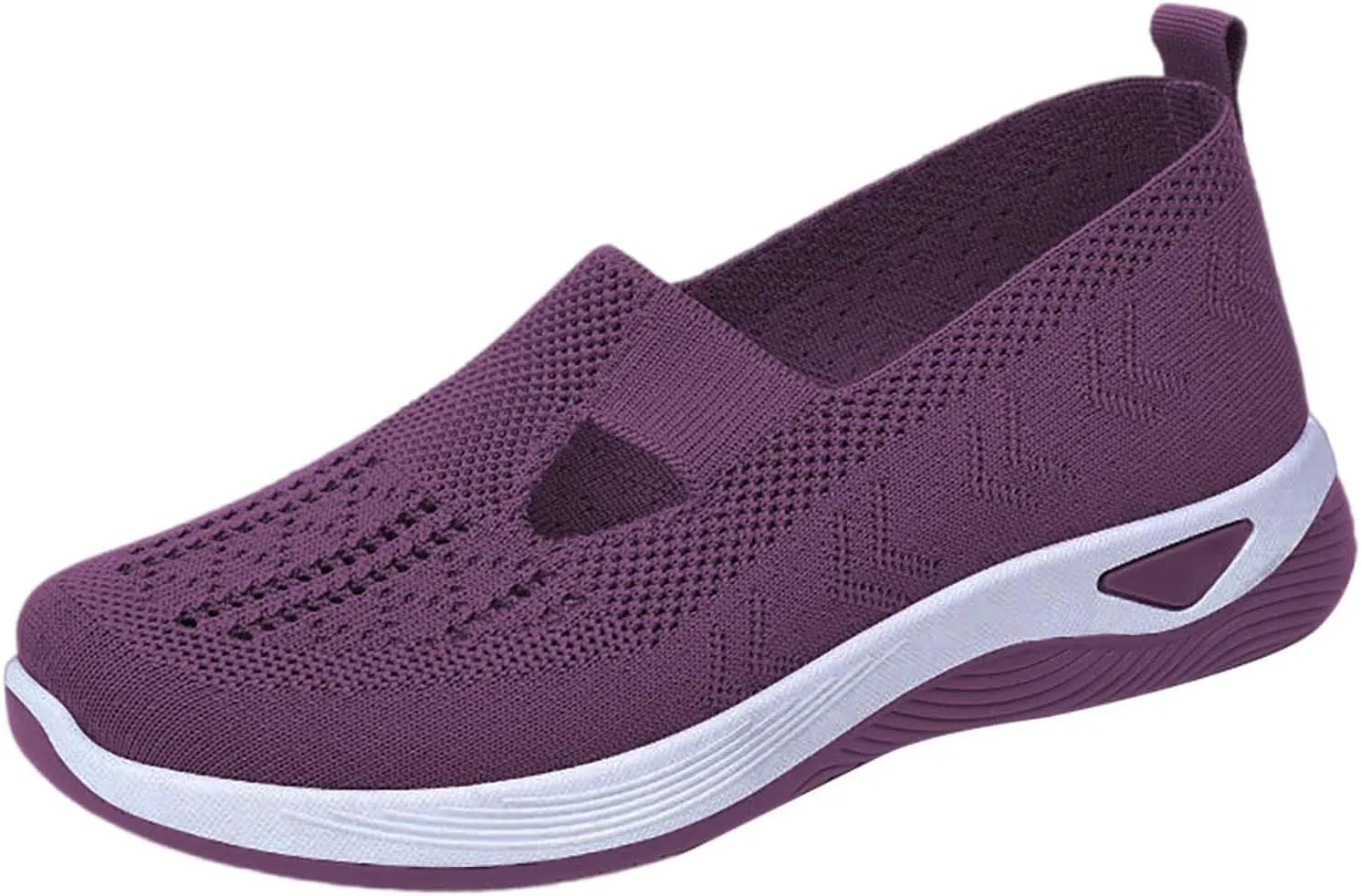 Women's Woven Orthopedic Breathable Soft Shoes Tennis Shoes Womens Comfortable White Casual Shoes Slip On Sneakers White Tennis Shoe Cross Trainer Shoe