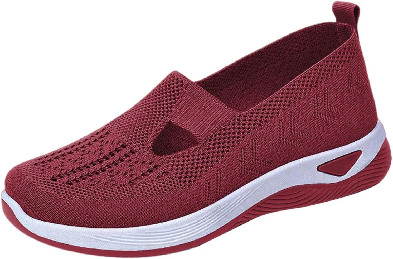 Women's Woven Orthopedic Breathable Soft Shoes Womens Running Shoes Comfort Ladies Shoes Casual White Sneakers Brown Tennis Shoe Cross Trainer Shoe