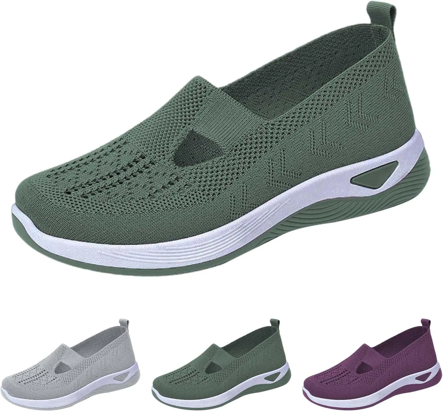 Women's Woven Orthopedic Breathable Soft Shoes Womens Running Shoes Wide Feet Casual Slip On Shoes Platform Sneakers Platform Tennis Shoe Casual Loafers
